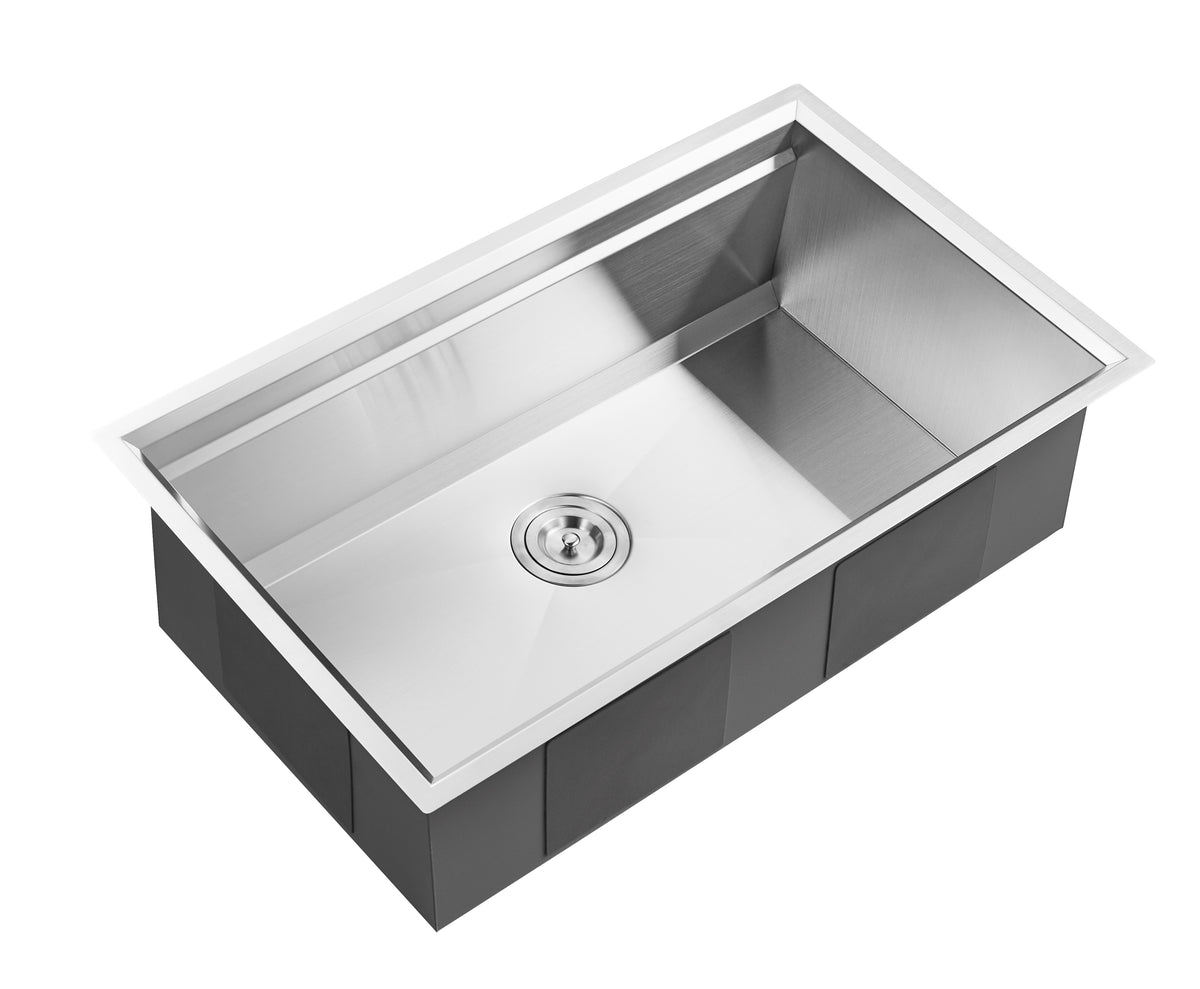 WATERMONY Évier de cuisine encastré avec robinet et accessoires L 26,7 po x  l 18,1 po et Commentaires - Wayfair Canada