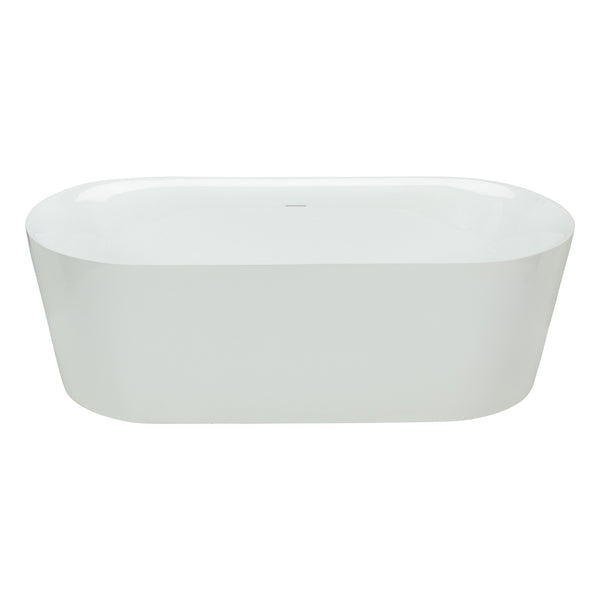 Baignoire ovale autoportante blanc lustré 66'' - II