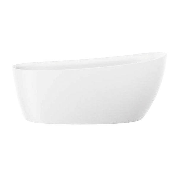 66’’ oval glossy white freestanding bathtub - II