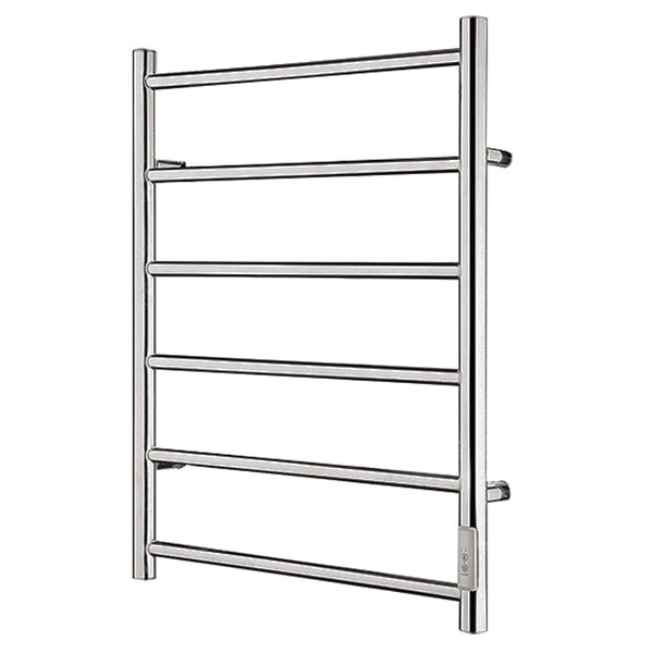 Brushed Nickel Towel Warmer 6 Bars Round