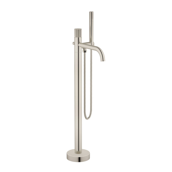 Brushed Nickel Industrial Freestanding Faucet