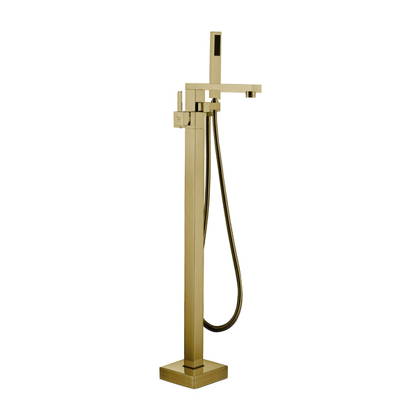 Brushed brass (Gold) Square Freestanding Faucet